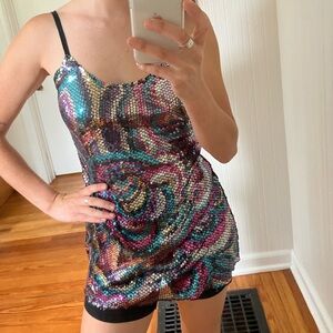 Free People sequin 70s tank top
